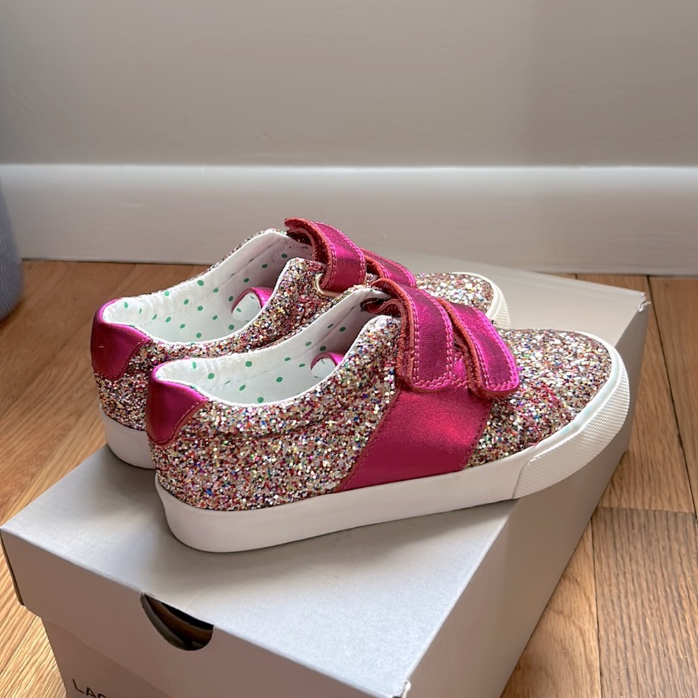Sparkle Glitter Leather Low Top Sneakers
